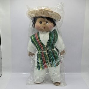 New VTG Mexican Gum Drop Boy Doll 1998 W Sandals Plastic Head Hands Feet 11"H